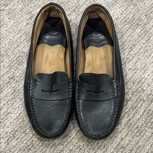 Johnston & Murphy Ladies Black Leather Loafers Drivers size 10